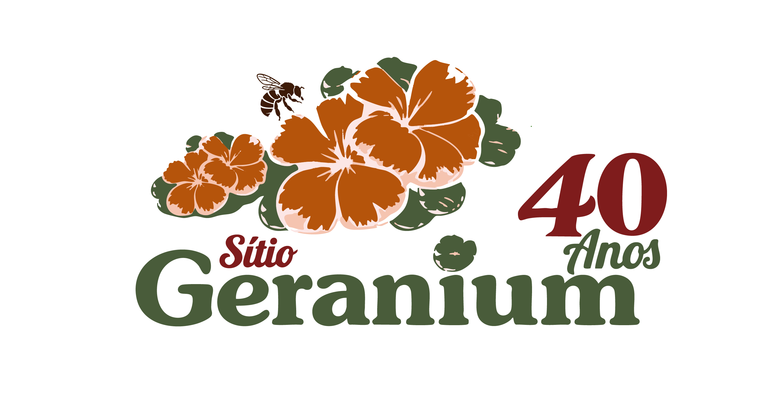 Selo comemorativo dos 40 anos do Sítio Geranium